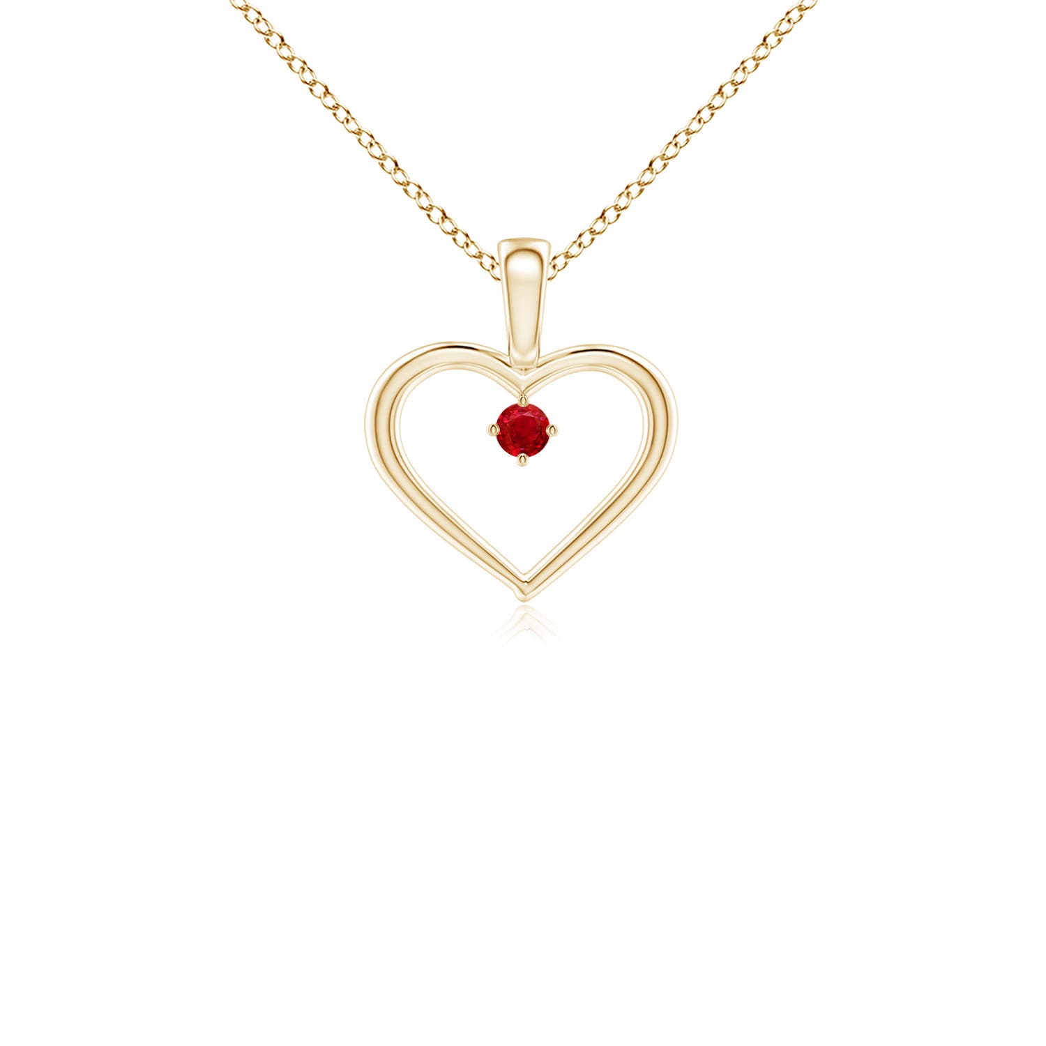 AAA - Ruby / 0.09 CT / 14 KT Yellow Gold