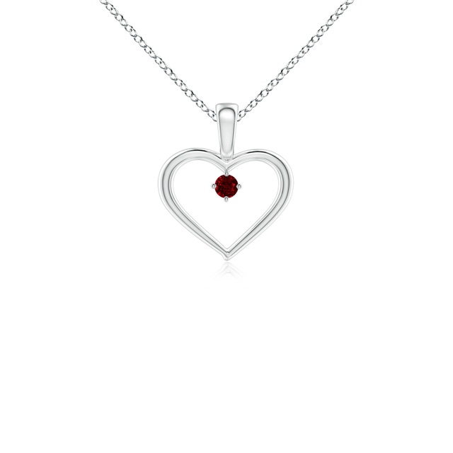 Dancing Ruby Solitaire Drop Pendant | Angara