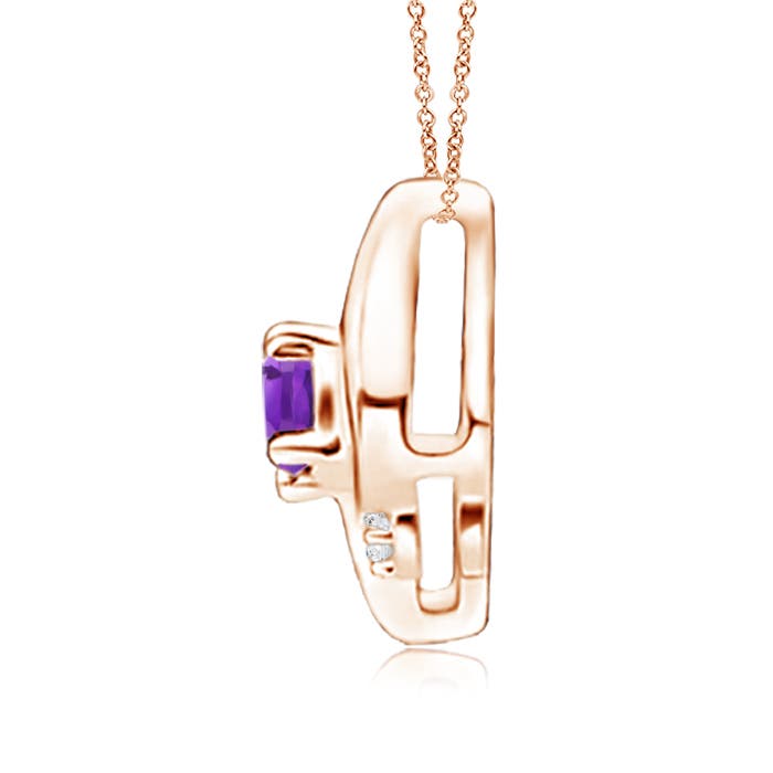 AA - Amethyst / 0.15 CT / 14 KT Rose Gold