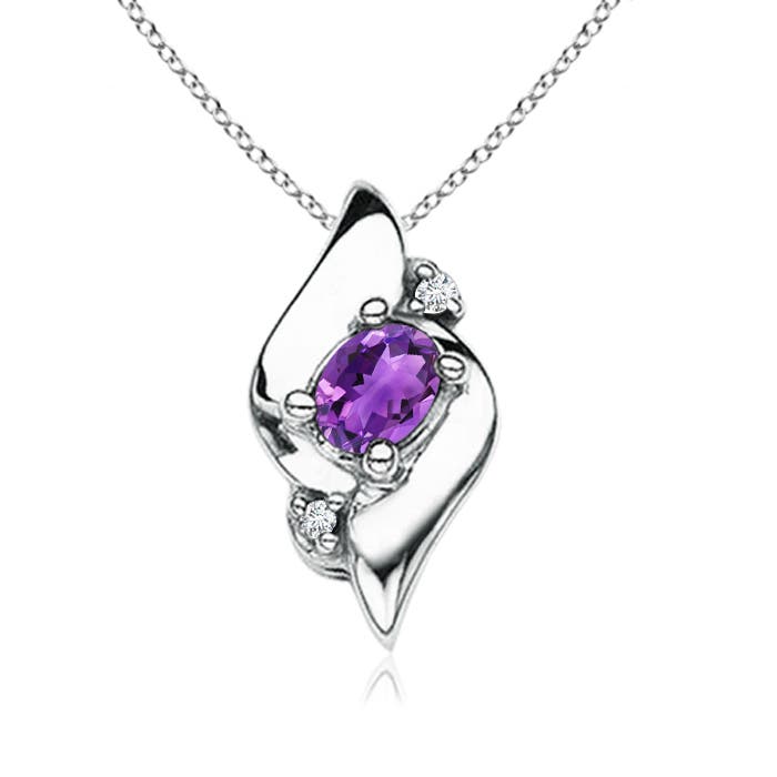 AAA - Amethyst / 0.15 CT / 14 KT White Gold