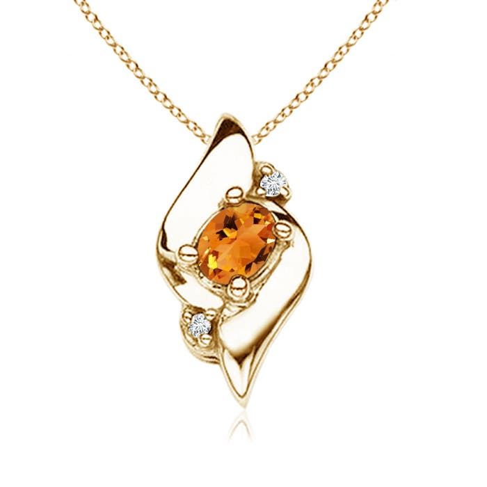 AAA - Citrine / 0.16 CT / 14 KT Yellow Gold