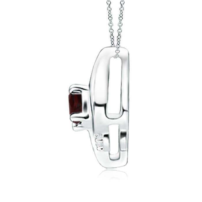 A - Garnet / 0.21 CT / 14 KT White Gold