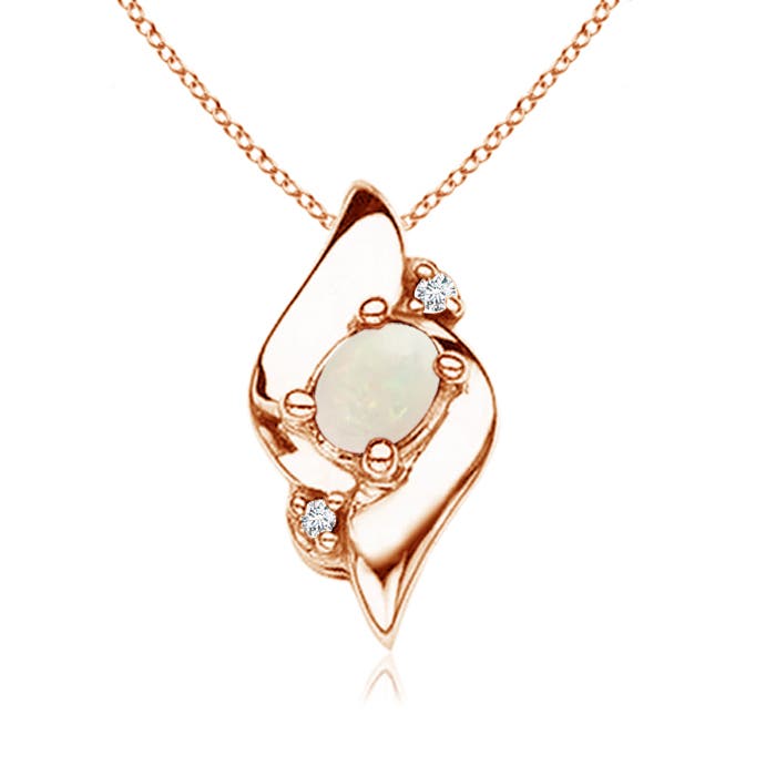 A - Opal / 0.13 CT / 14 KT Rose Gold