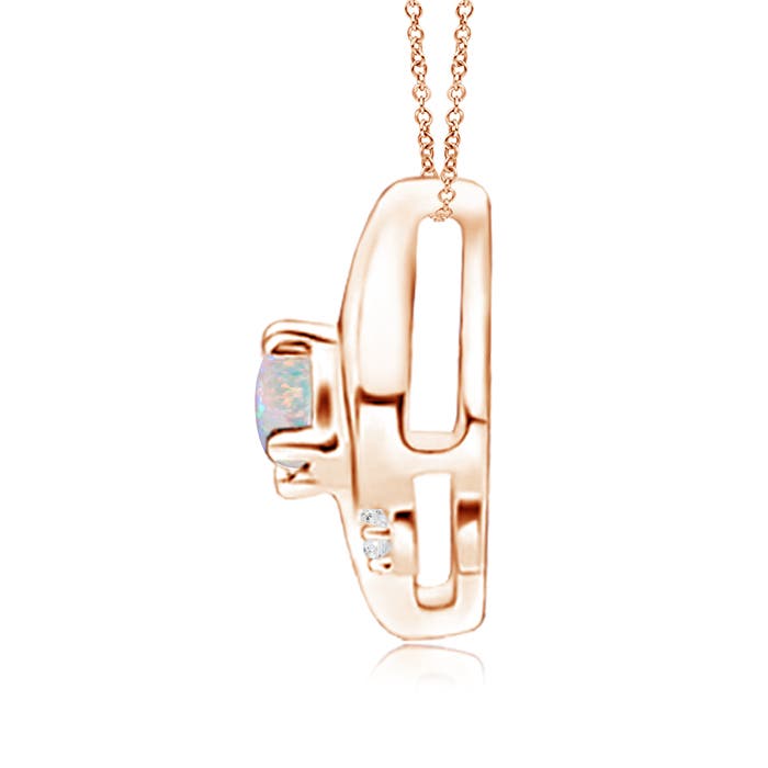 AAAA - Opal / 0.13 CT / 14 KT Rose Gold