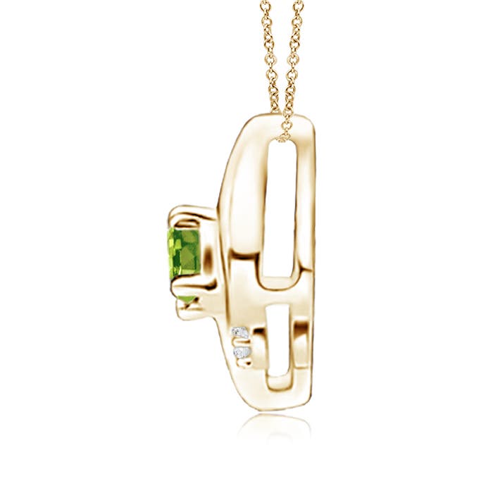 AAA - Peridot / 0.18 CT / 14 KT Yellow Gold