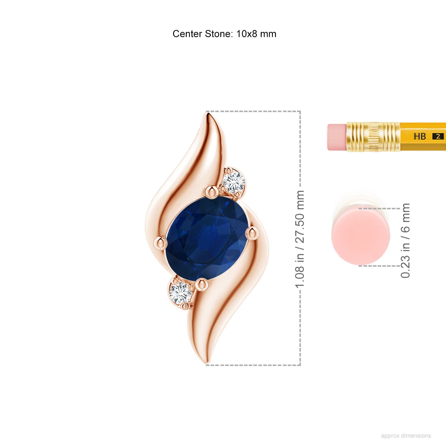 AA - Blue Sapphire / 3.4 CT / 14 KT Rose Gold