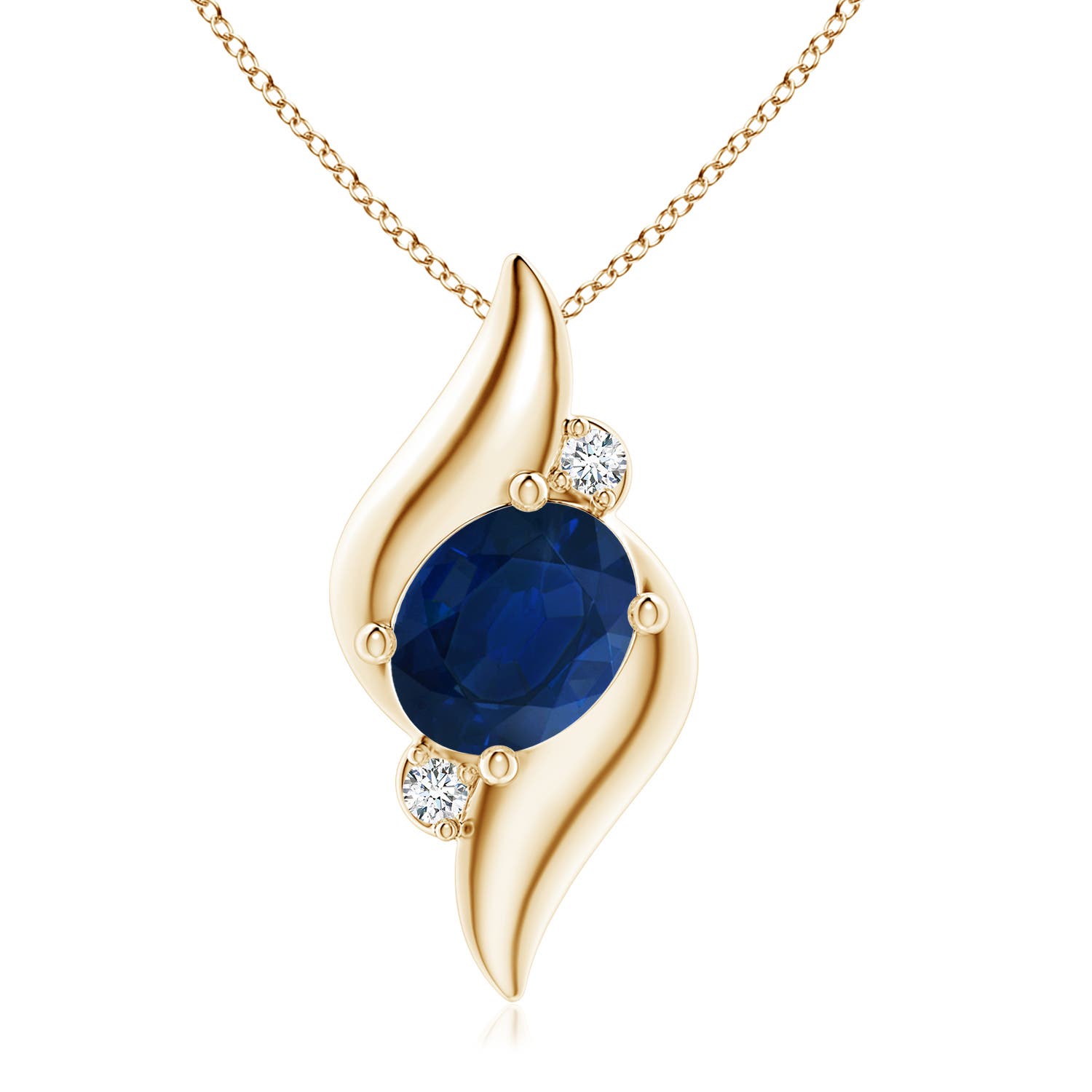 AA - Blue Sapphire / 3.4 CT / 14 KT Yellow Gold