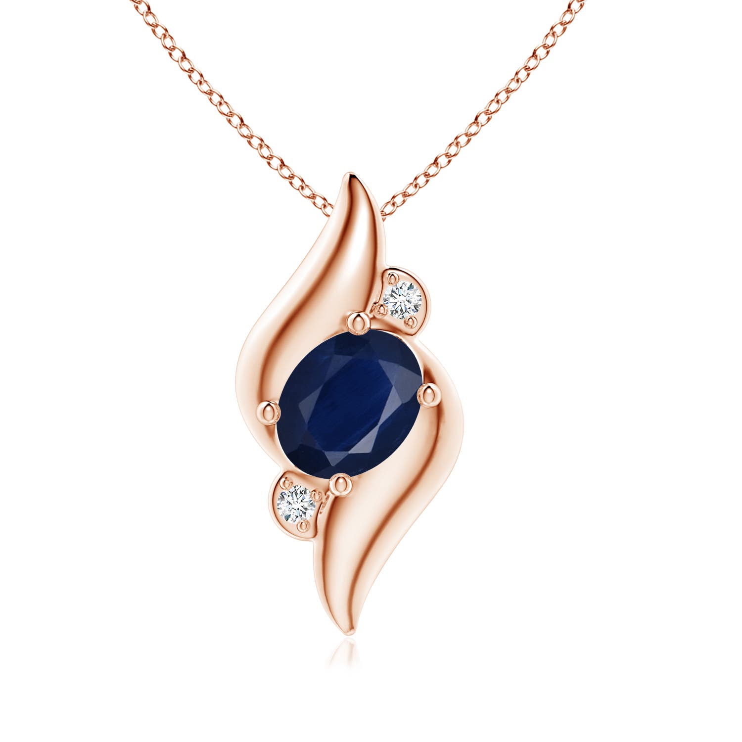 A - Blue Sapphire / 1.64 CT / 14 KT Rose Gold