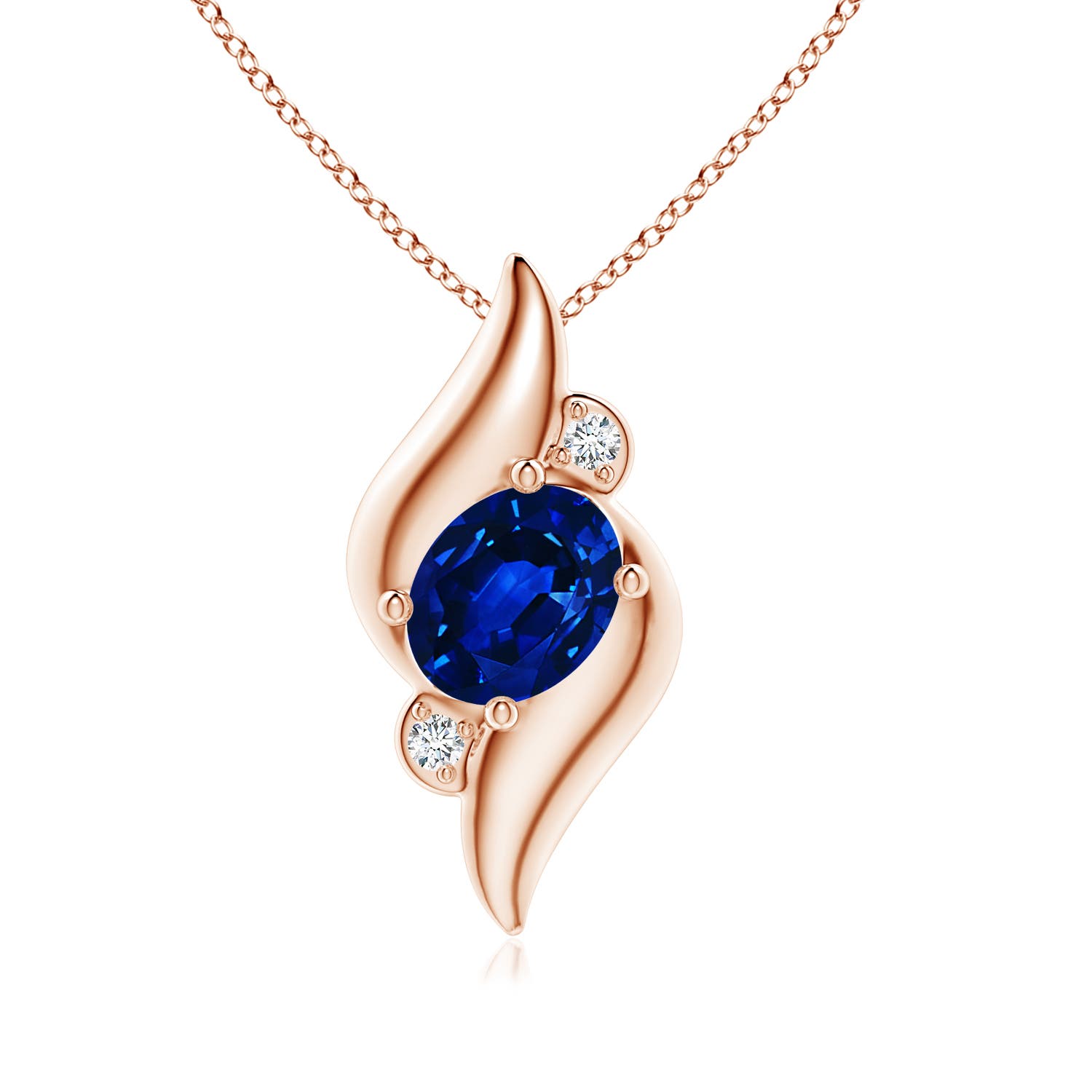 AAAA - Blue Sapphire / 1.64 CT / 14 KT Rose Gold