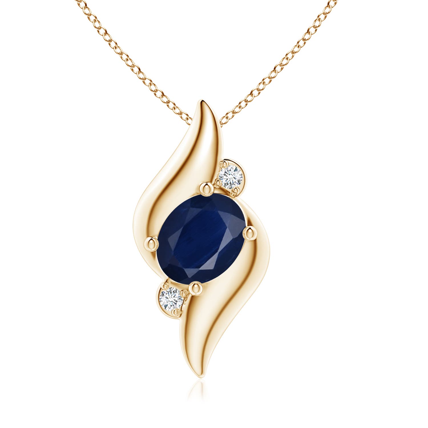 A - Blue Sapphire / 2.09 CT / 14 KT Yellow Gold