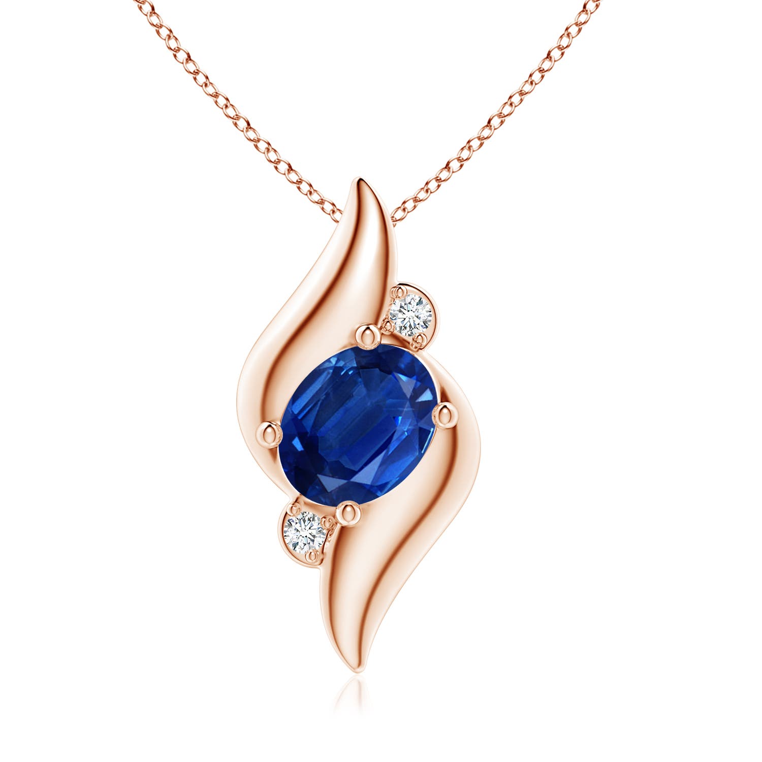 AAA - Blue Sapphire / 2.09 CT / 14 KT Rose Gold