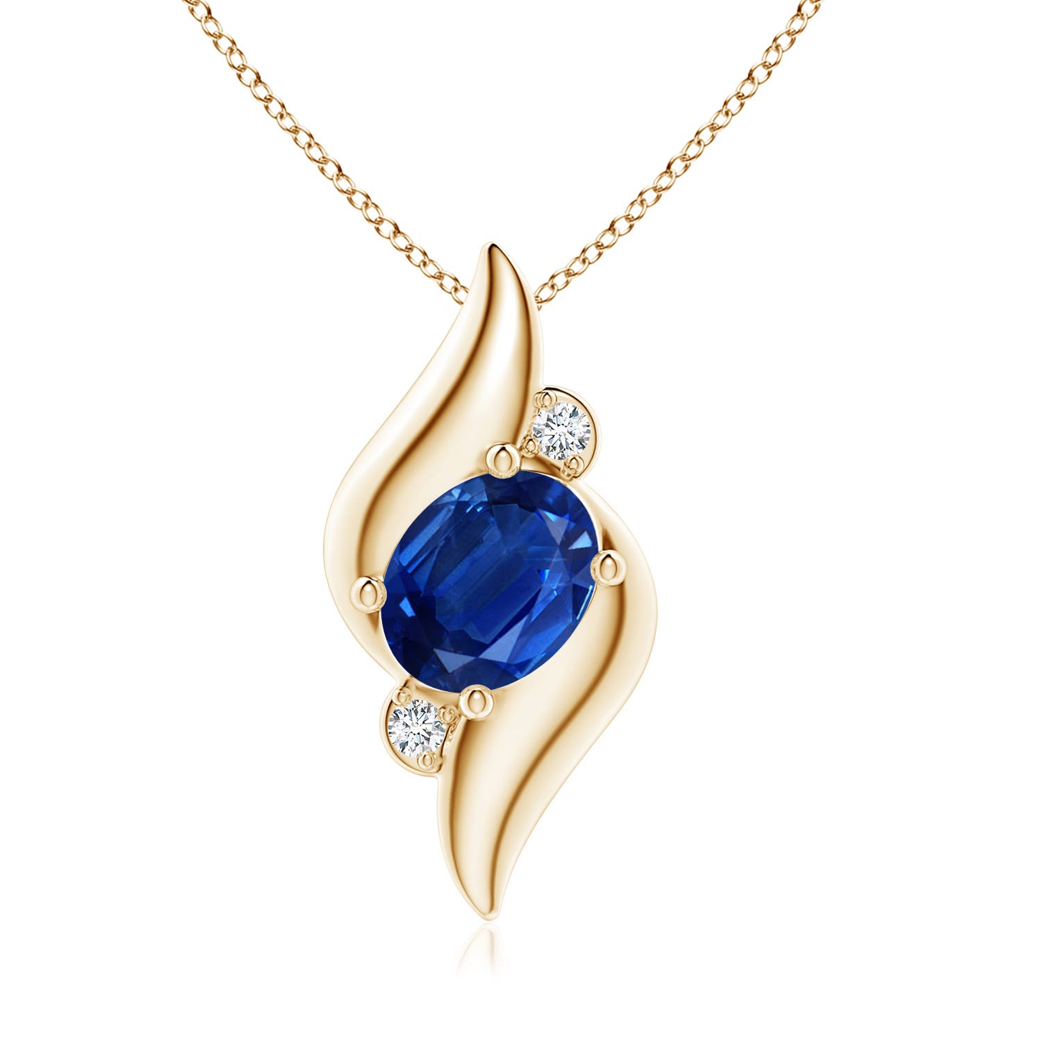 AAA - Blue Sapphire / 2.09 CT / 14 KT Yellow Gold