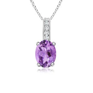 A - Amethyst / 0.83 CT / 14 KT White Gold