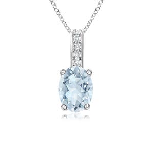 A - Aquamarine / 0.83 CT / 14 KT White Gold