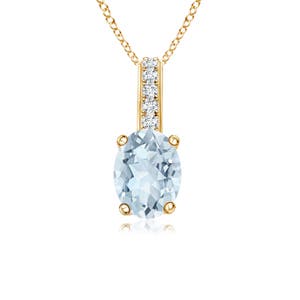 A - Aquamarine / 0.83 CT / 14 KT Yellow Gold