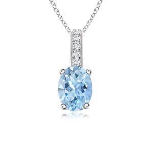 AA - Aquamarine / 0.83 CT / 14 KT White Gold