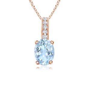 AAA - Aquamarine / 0.83 CT / 14 KT Rose Gold