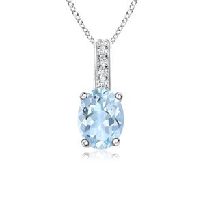 AAA - Aquamarine / 0.83 CT / 14 KT White Gold