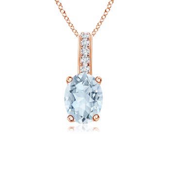 A - Aquamarine / 0.63 CT / 14 KT Rose Gold