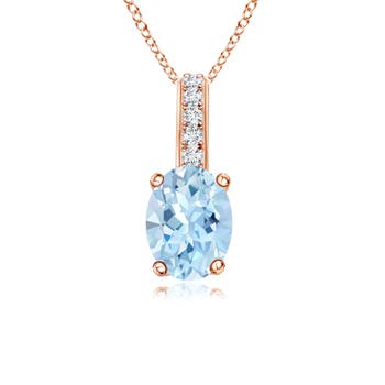 AAA - Aquamarine / 0.63 CT / 14 KT Rose Gold