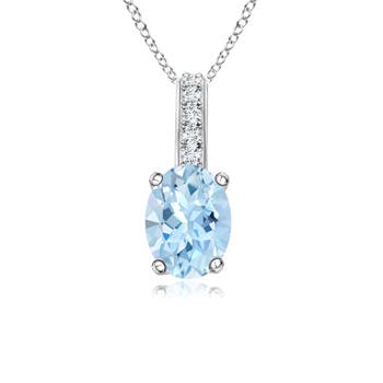 AAA - Aquamarine / 0.63 CT / 14 KT White Gold