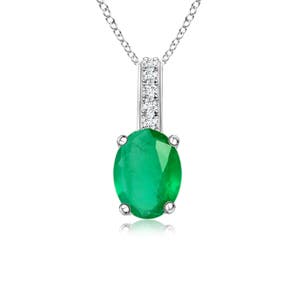 A - Emerald / 0.43 CT / 14 KT White Gold