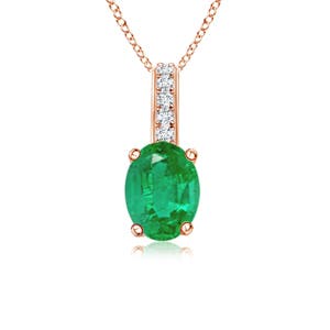 AA - Emerald / 0.43 CT / 14 KT Rose Gold