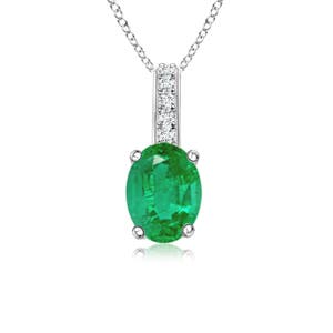 AA - Emerald / 0.43 CT / 14 KT White Gold
