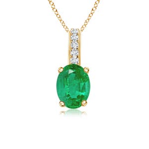 AA - Emerald / 0.43 CT / 14 KT Yellow Gold