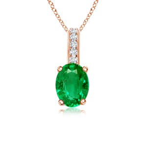AAA - Emerald / 0.43 CT / 14 KT Rose Gold