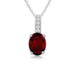 A - Garnet / 1.13 CT / 14 KT White Gold