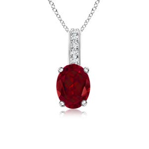 AAA - Garnet / 1.13 CT / 14 KT White Gold