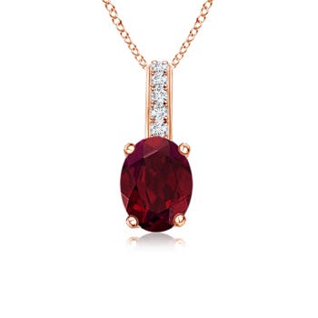 AA - Garnet / 0.93 CT / 14 KT Rose Gold