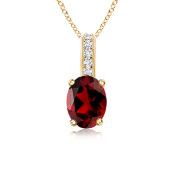 AAAA - Garnet / 0.93 CT / 14 KT Yellow Gold