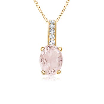 A - Morganite / 0.73 CT / 14 KT Yellow Gold