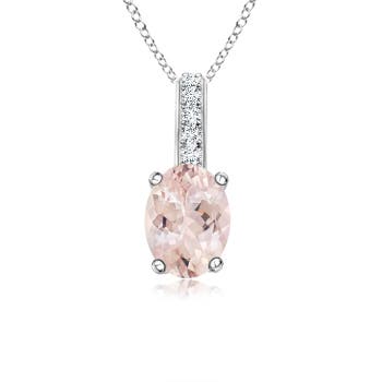 AA - Morganite / 0.73 CT / 14 KT White Gold