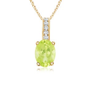 A - Peridot / 0.99 CT / 14 KT Yellow Gold