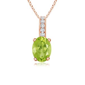 AA - Peridot / 0.99 CT / 14 KT Rose Gold