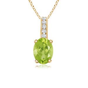 AA - Peridot / 0.99 CT / 14 KT Yellow Gold