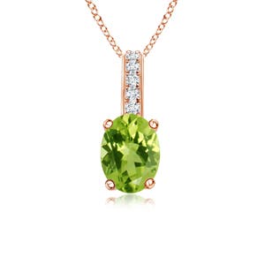 AAA - Peridot / 0.99 CT / 14 KT Rose Gold