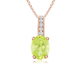 A - Peridot / 0.88 CT / 14 KT Rose Gold