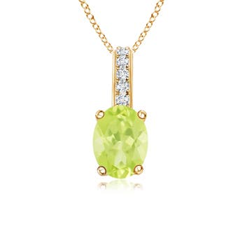 A - Peridot / 0.88 CT / 14 KT Yellow Gold