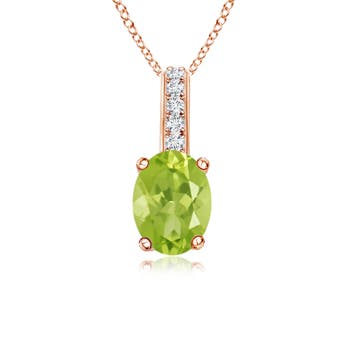 AA - Peridot / 0.88 CT / 14 KT Rose Gold