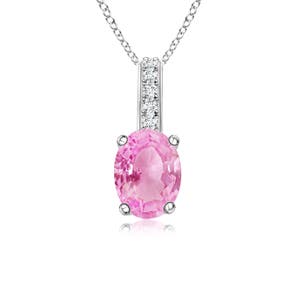 A - Pink Sapphire / 1.13 CT / 14 KT White Gold