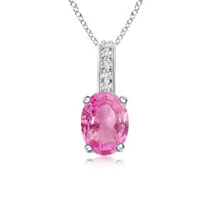 AA - Pink Sapphire / 1.13 CT / 14 KT White Gold