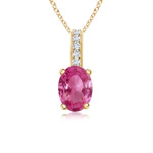 AAAA - Pink Sapphire / 1.13 CT / 14 KT Yellow Gold