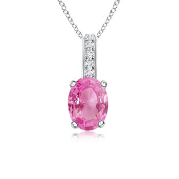 AA - Pink Sapphire / 0.88 CT / 14 KT White Gold