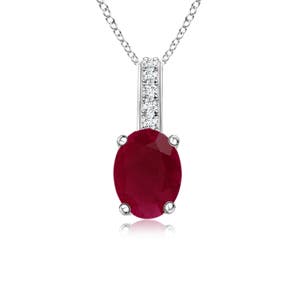 A - Ruby / 1.23 CT / 14 KT White Gold