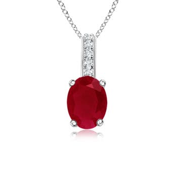 AA - Ruby / 1.03 CT / 14 KT White Gold