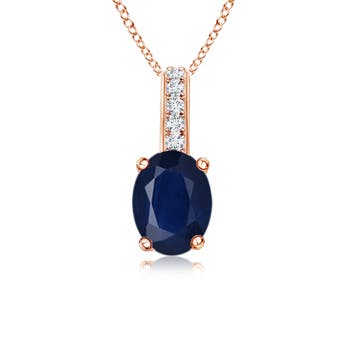 A - Blue Sapphire / 0.88 CT / 14 KT Rose Gold